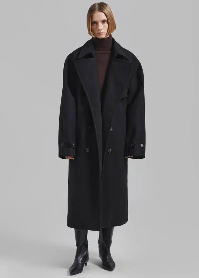 Women The Frankie Shop Outerwear Salem Trench Coat Black