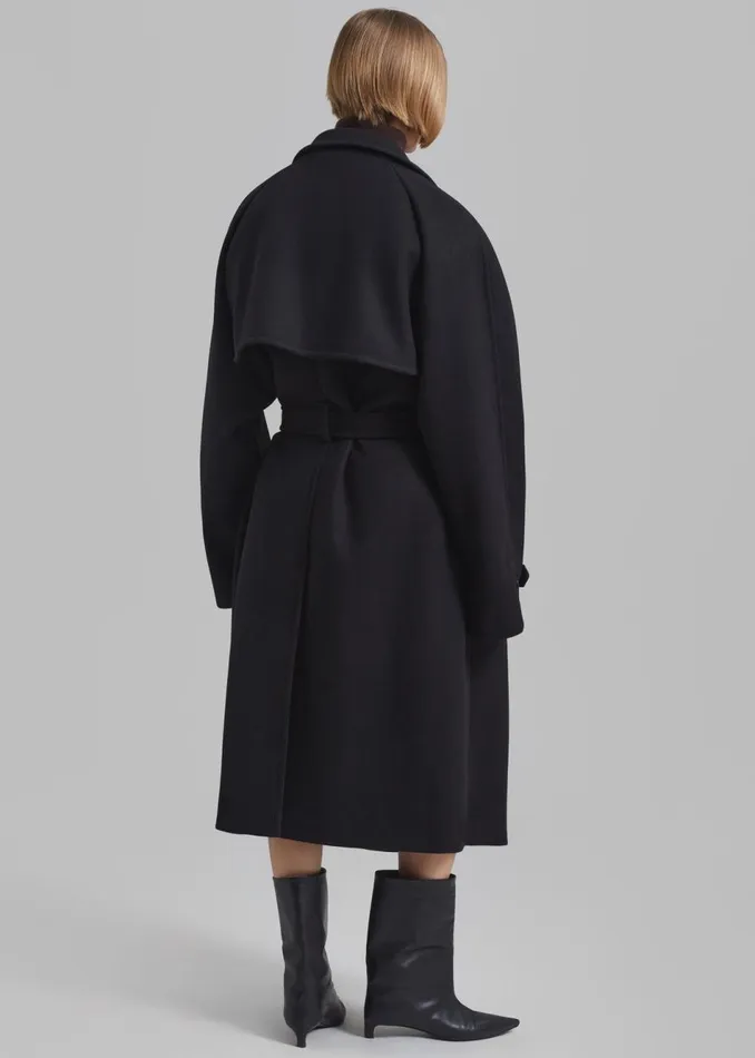 Women The Frankie Shop Outerwear Salem Trench Coat Black