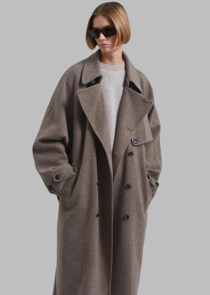 Women The Frankie Shop Outerwear Salem Trench Coat Espresso