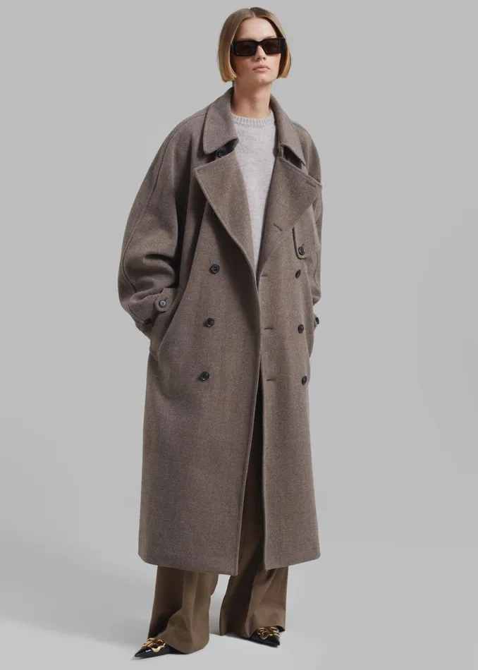 Women The Frankie Shop Outerwear Salem Trench Coat Espresso