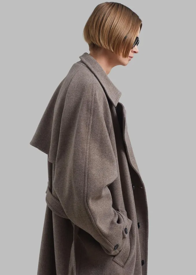 Women The Frankie Shop Outerwear Salem Trench Coat Espresso