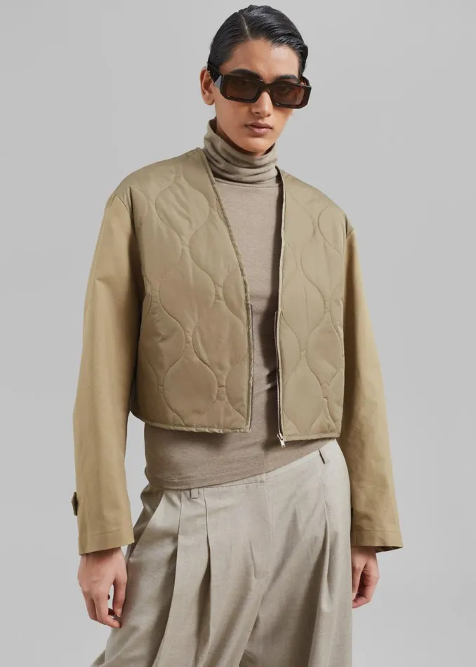 Women The Frankie Shop Outerwear Saylor 2Piece Trench Coat Beige