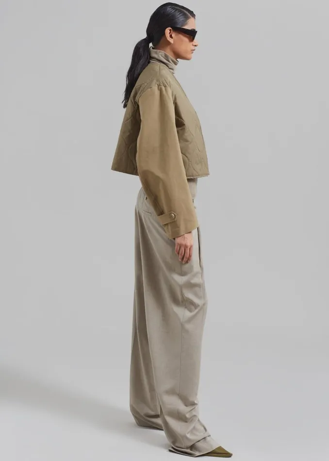 Women The Frankie Shop Outerwear Saylor 2Piece Trench Coat Beige