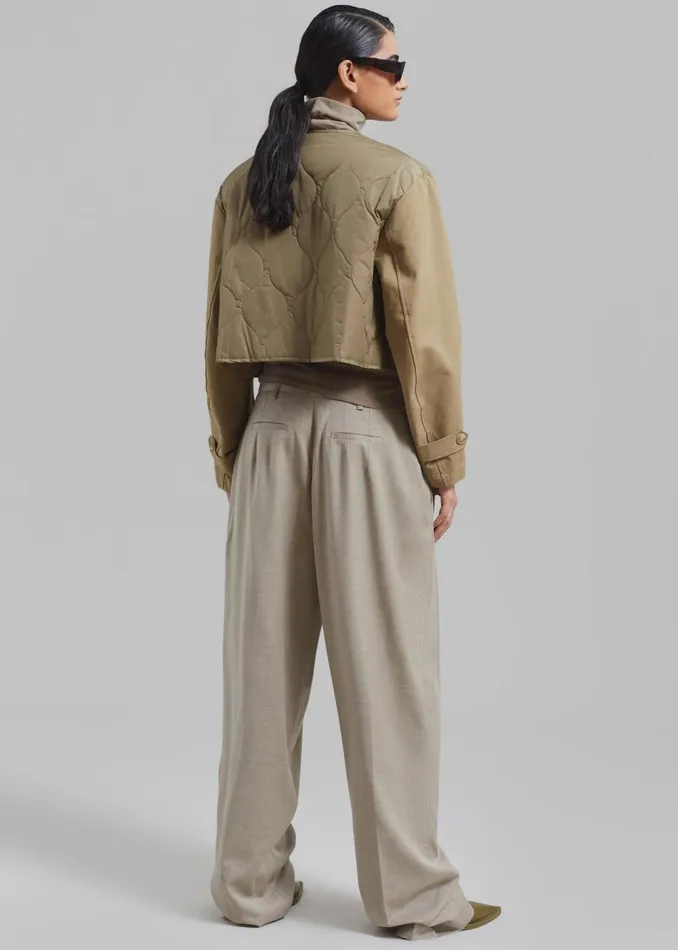 Women The Frankie Shop Outerwear Saylor 2Piece Trench Coat Beige