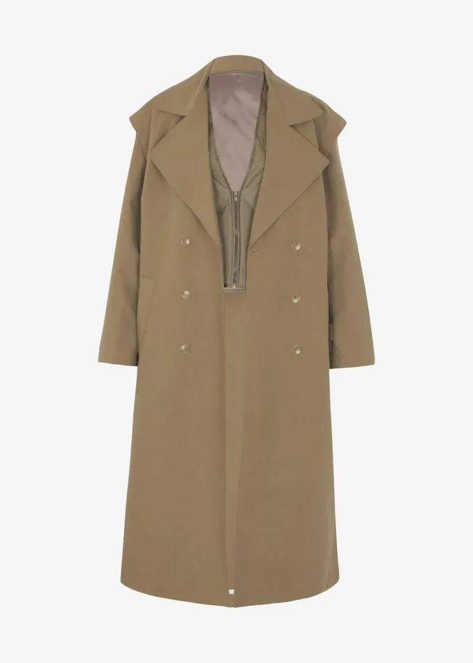 Women The Frankie Shop Outerwear Saylor 2Piece Trench Coat Beige