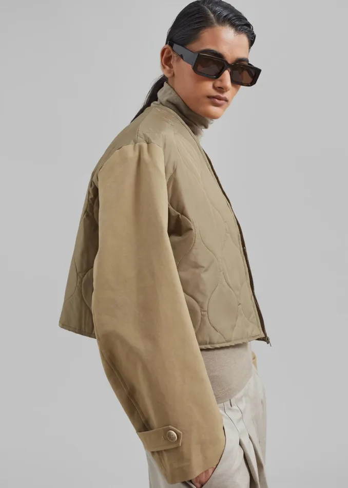 Women The Frankie Shop Outerwear Saylor 2Piece Trench Coat Beige