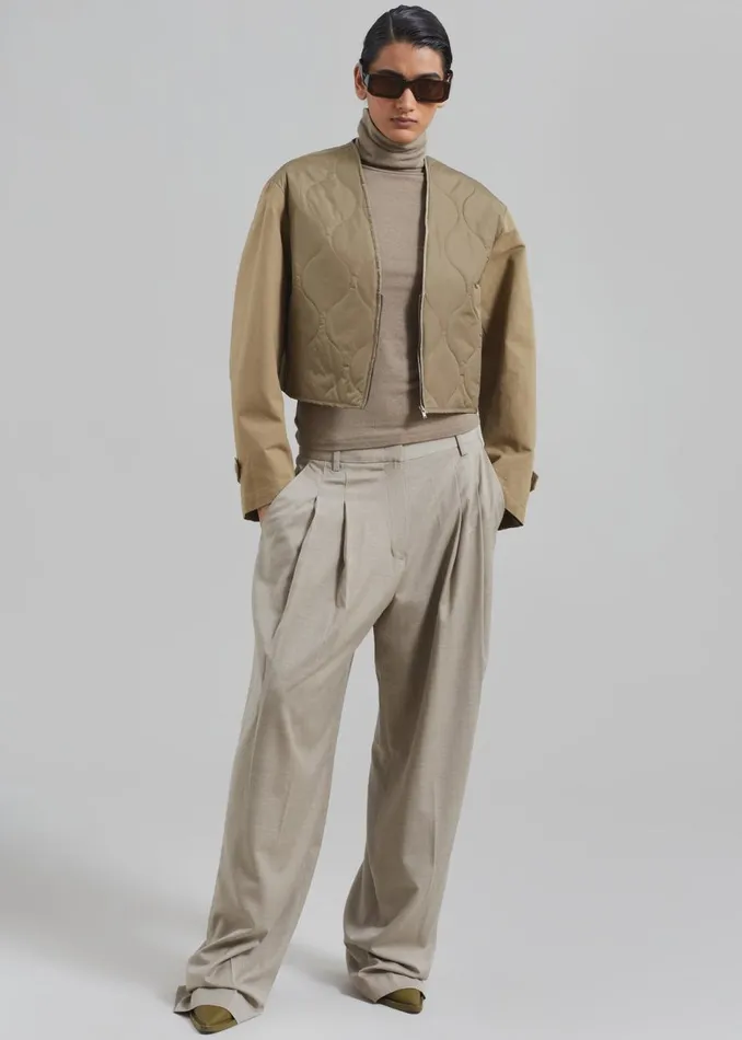 Women The Frankie Shop Outerwear Saylor 2Piece Trench Coat Beige
