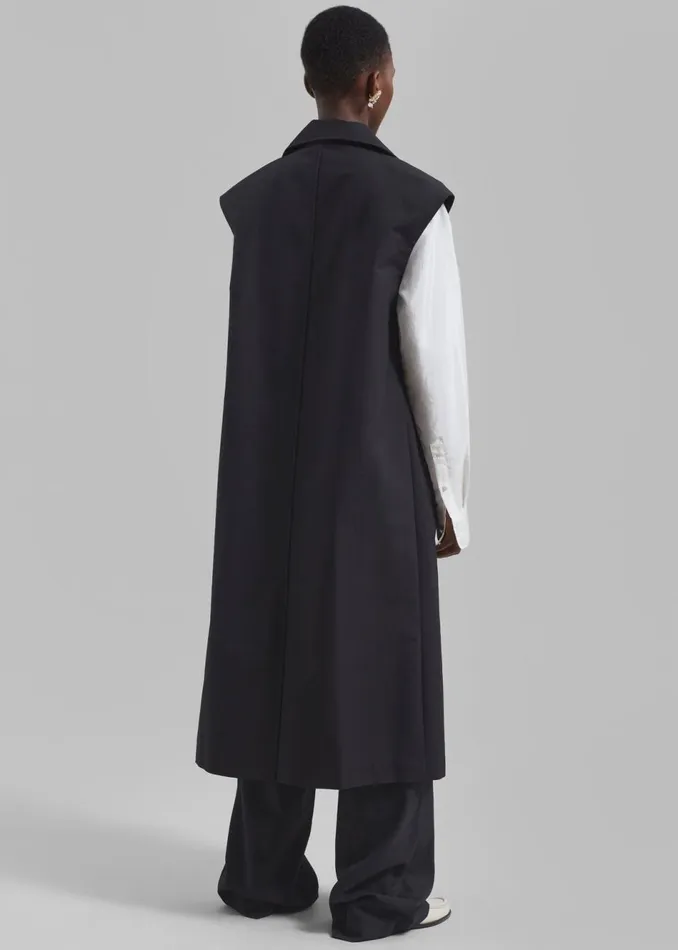 Women The Frankie Shop Outerwear Saylor 2Piece Trench Coat Black
