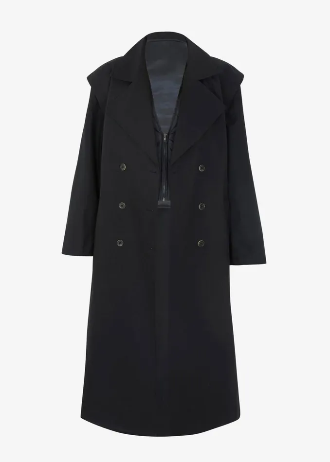 Women The Frankie Shop Outerwear Saylor 2Piece Trench Coat Black