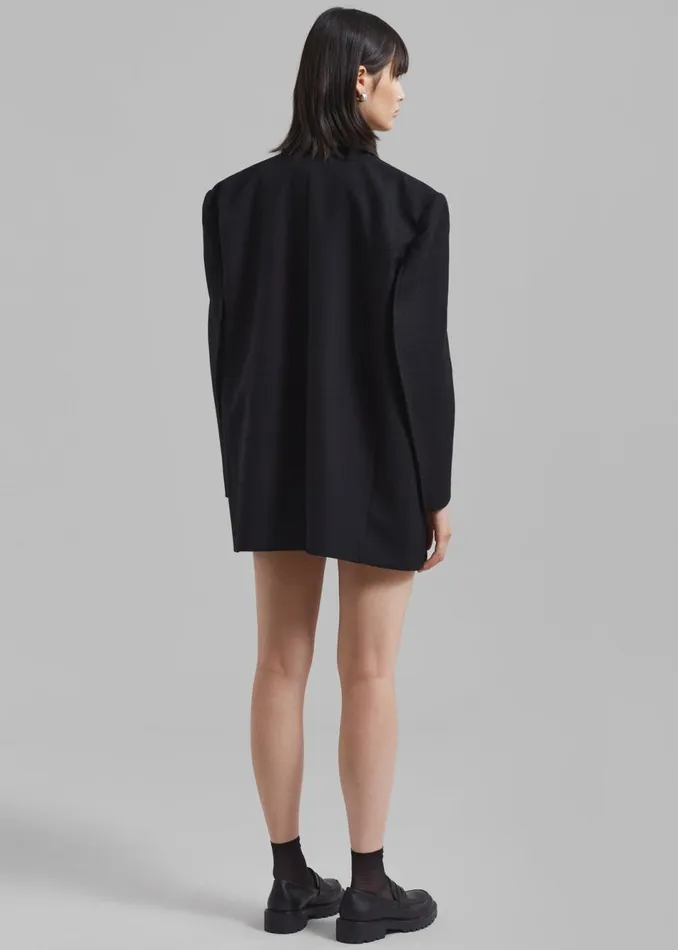 Women The Frankie Shop Outerwear Silas Oversized Wool Blazer Black