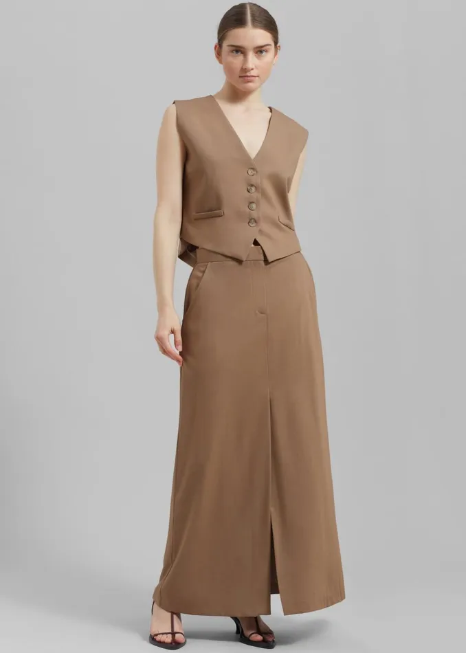 Women The Frankie Shop Outerwear Solaqua The Manon Waistcoat Crme