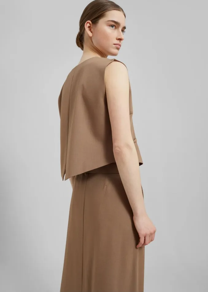 Women The Frankie Shop Outerwear Solaqua The Manon Waistcoat Crme