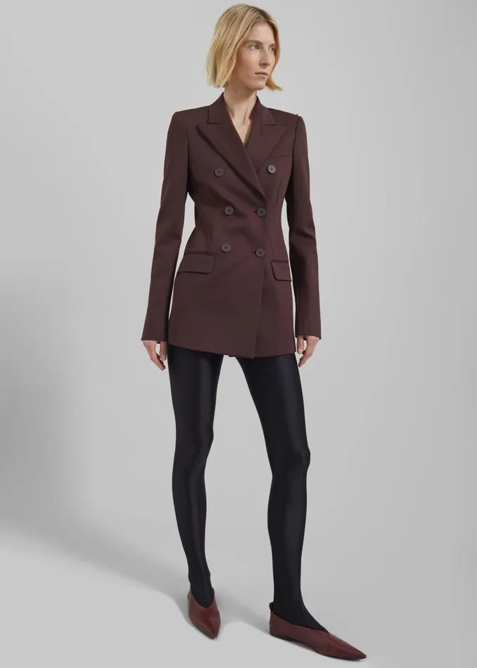 Women The Frankie Shop Outerwear Sportmax Frizzo Scuba Jacket Dark Brown