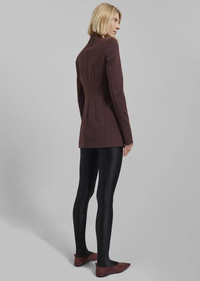 Women The Frankie Shop Outerwear Sportmax Frizzo Scuba Jacket Dark Brown