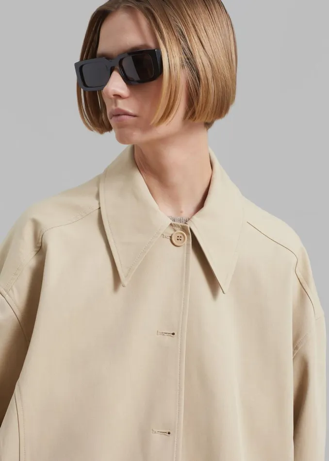 Women The Frankie Shop Outerwear Stevie Peacoat Beige