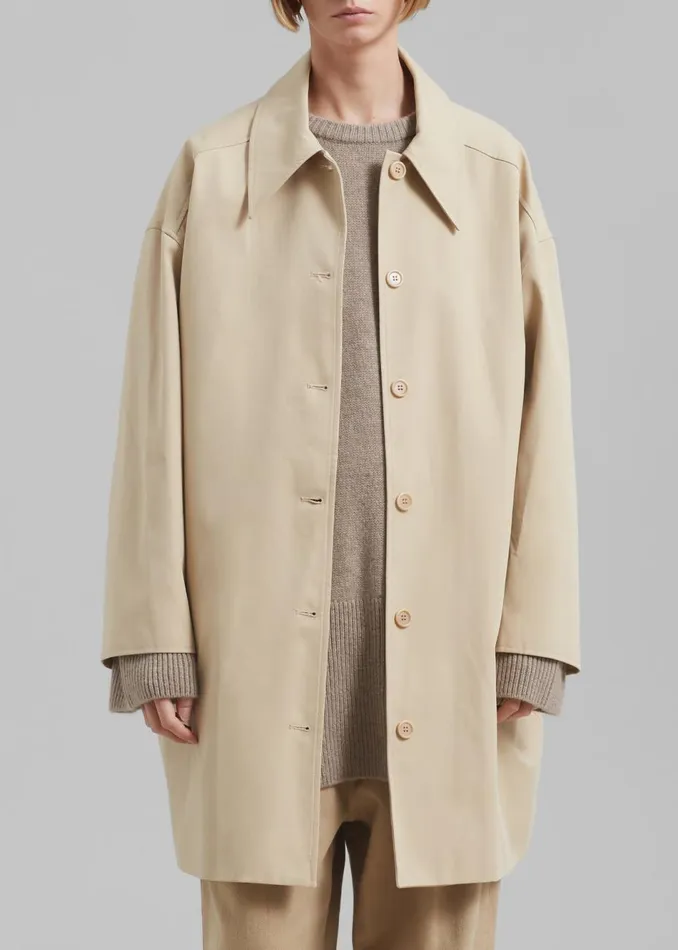 Women The Frankie Shop Outerwear Stevie Peacoat Beige