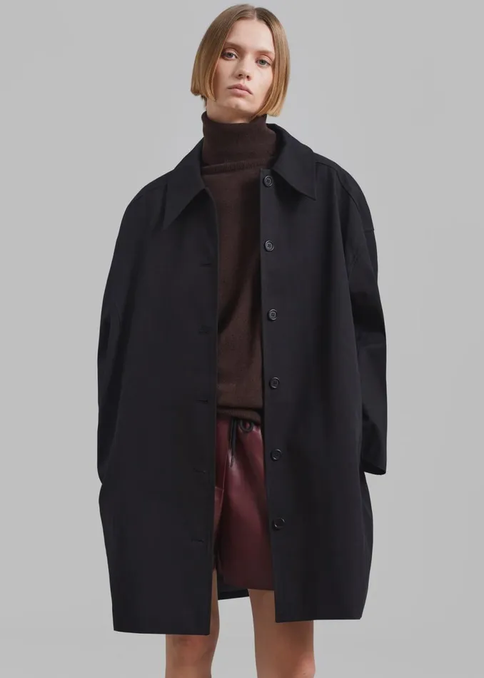 Women The Frankie Shop Outerwear Stevie Peacoat Black