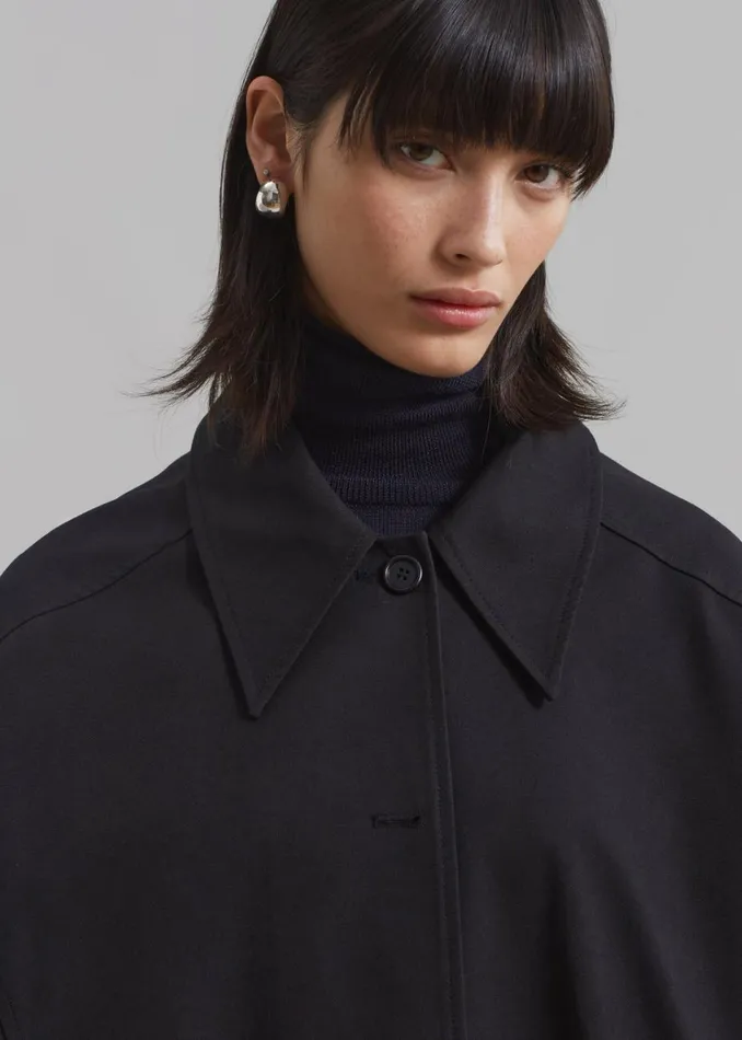 Women The Frankie Shop Outerwear Stevie Peacoat Black