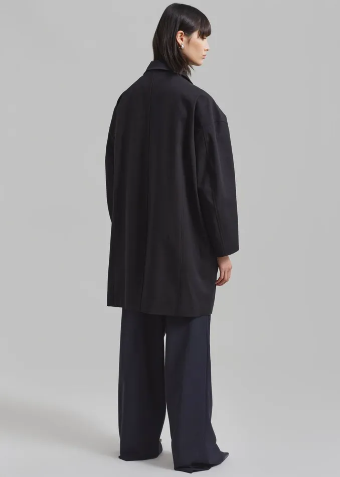 Women The Frankie Shop Outerwear Stevie Peacoat Black