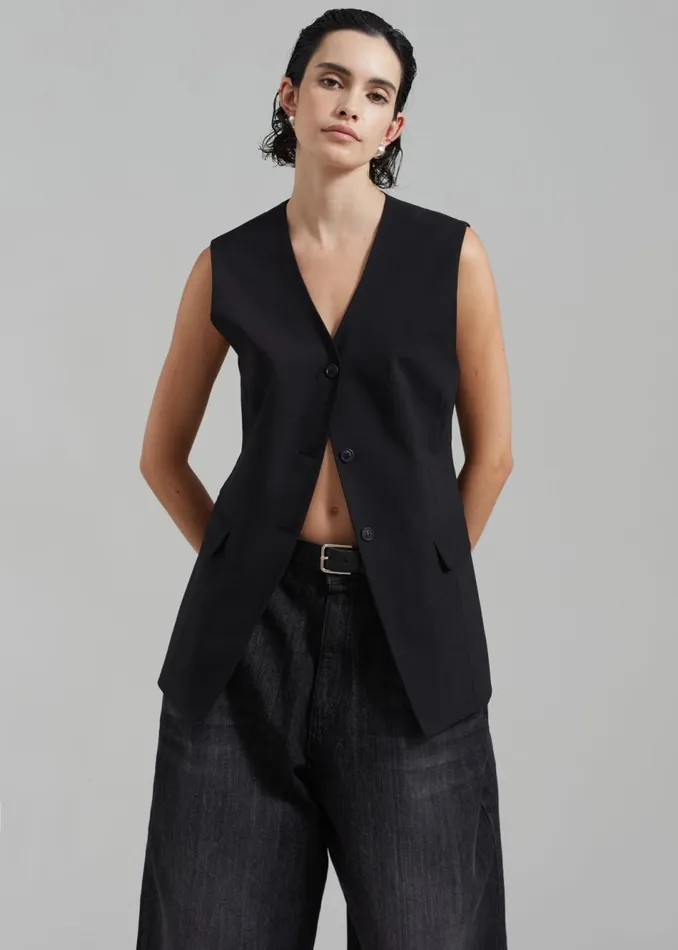 Women The Frankie Shop Outerwear Sutton Vest Black