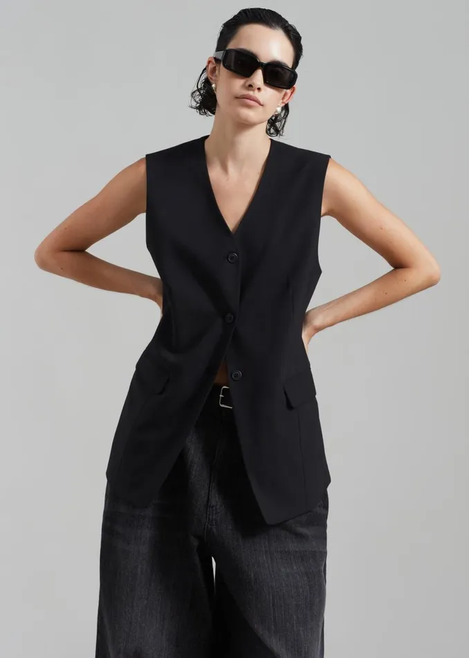 Women The Frankie Shop Outerwear Sutton Vest Black
