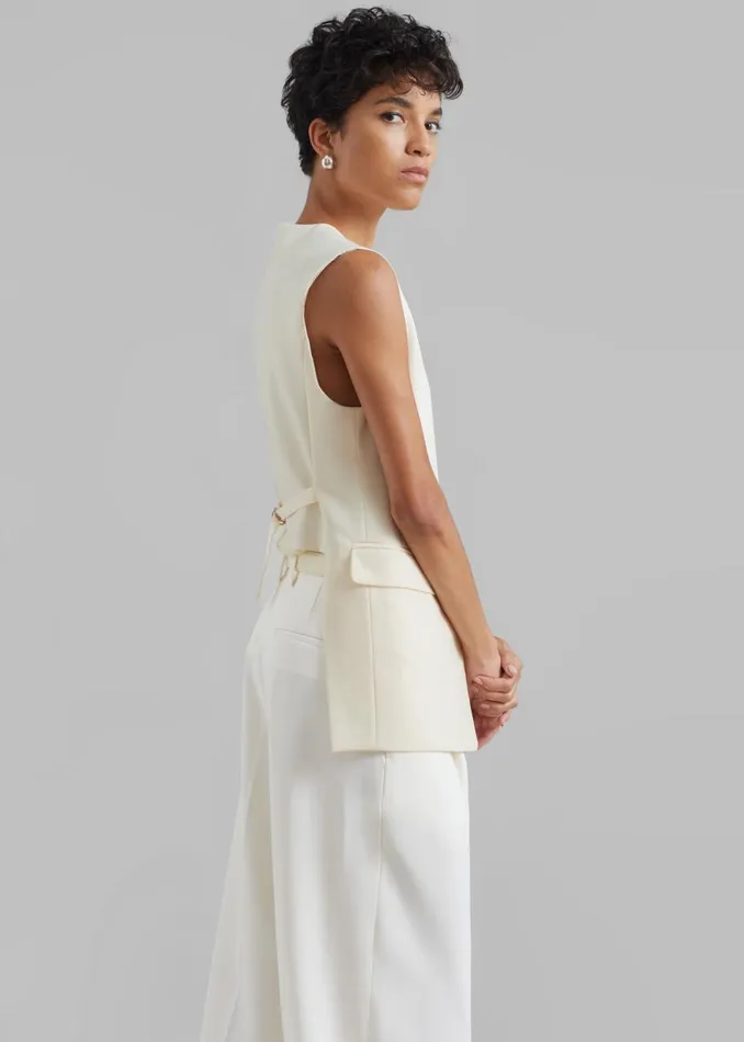 Women The Frankie Shop Outerwear Sutton Vest Cream