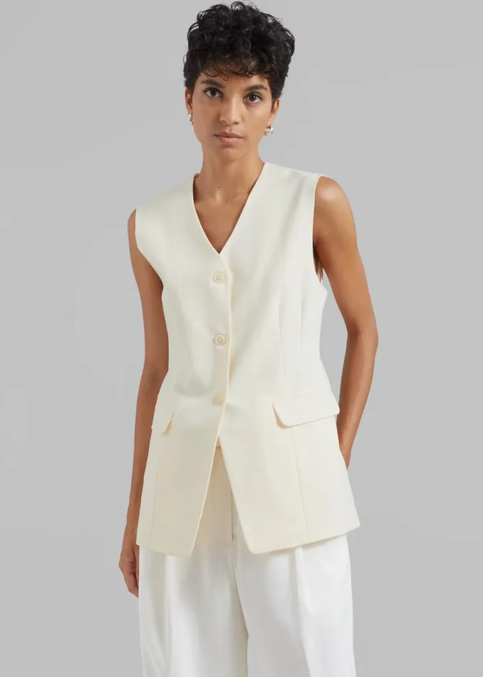 Women The Frankie Shop Outerwear Sutton Vest Cream