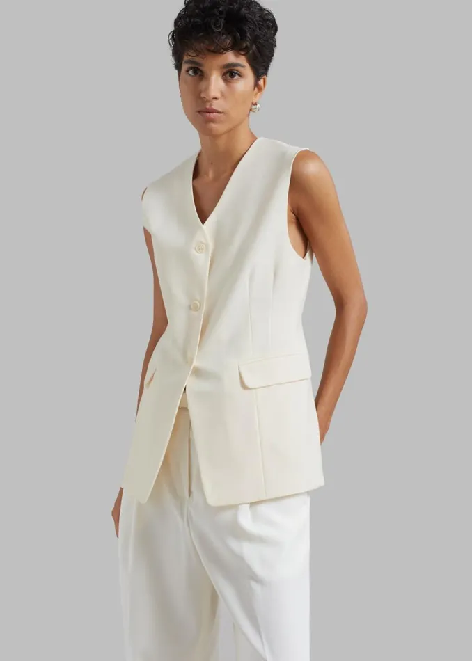 Women The Frankie Shop Outerwear Sutton Vest Cream