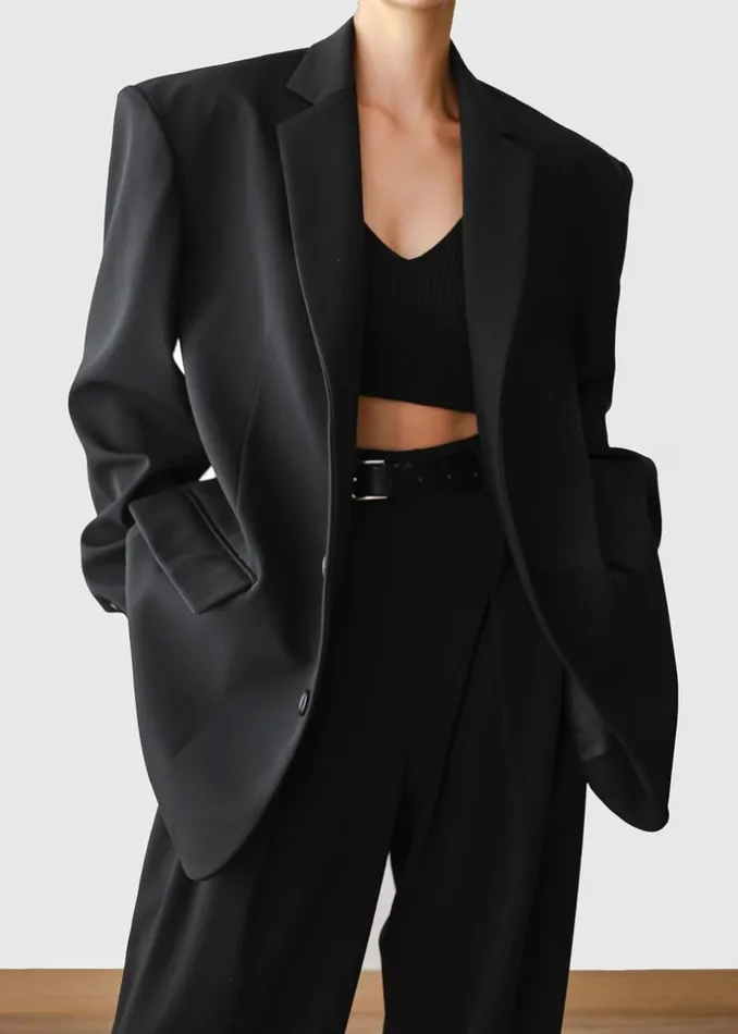 Women The Frankie Shop Outerwear Tansy Oversized Blazer Black