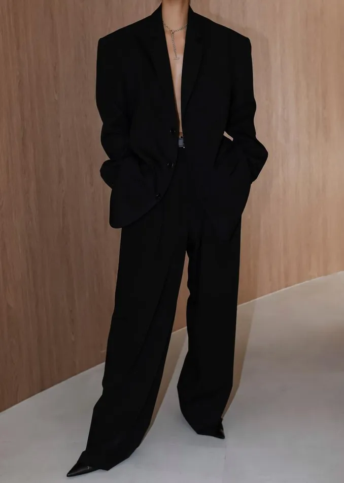 Women The Frankie Shop Outerwear Tansy Oversized Blazer Black