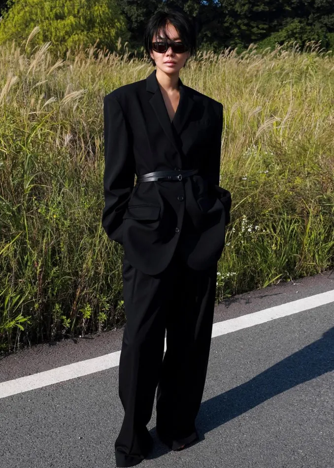Women The Frankie Shop Outerwear Tansy Oversized Blazer Black