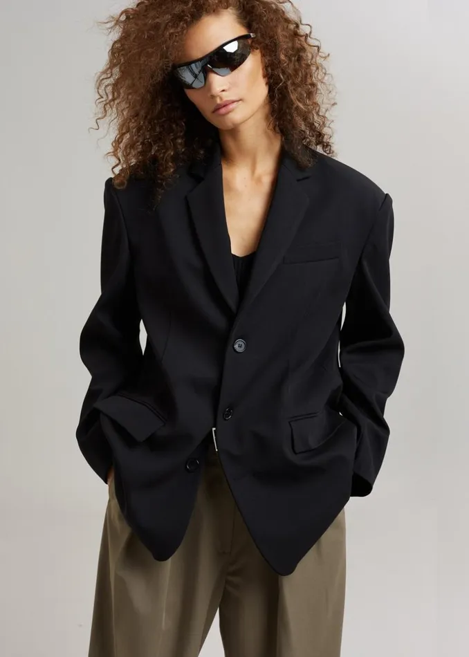 Women The Frankie Shop Outerwear Tansy Oversized Blazer Black
