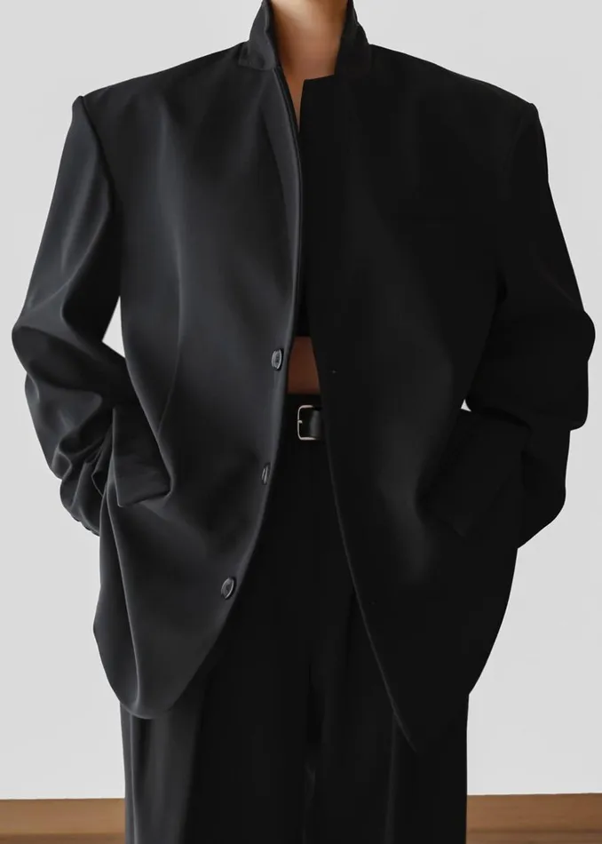 Women The Frankie Shop Outerwear Tansy Oversized Blazer Black
