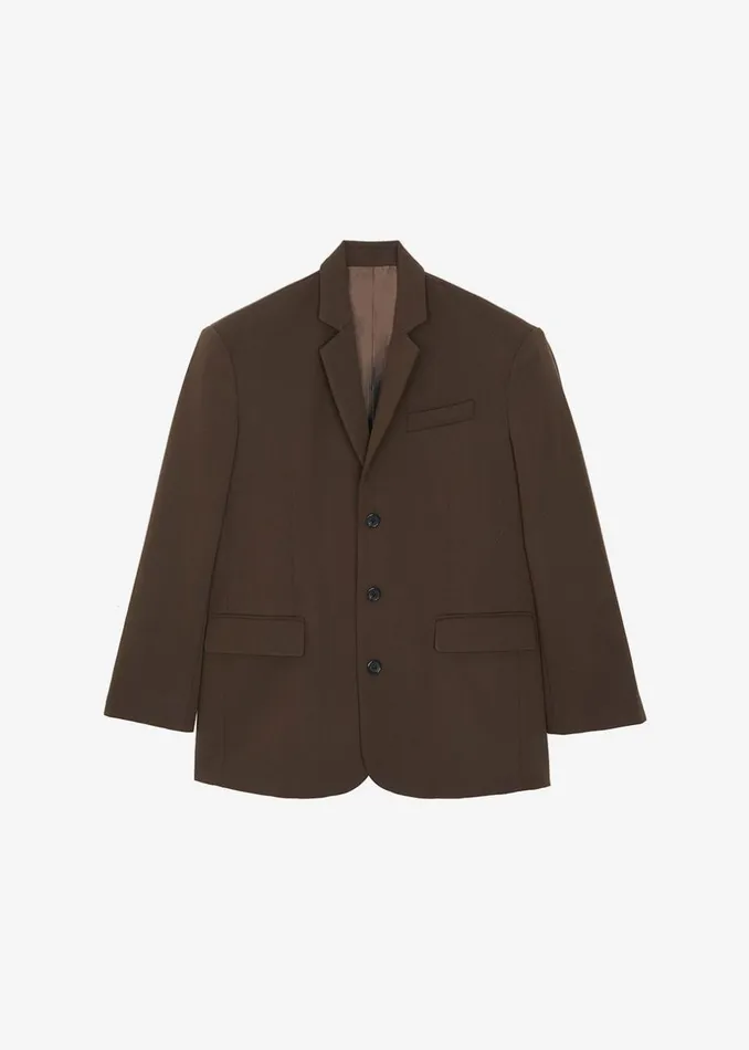 Women The Frankie Shop Outerwear Tansy Oversized Blazer Chocolate