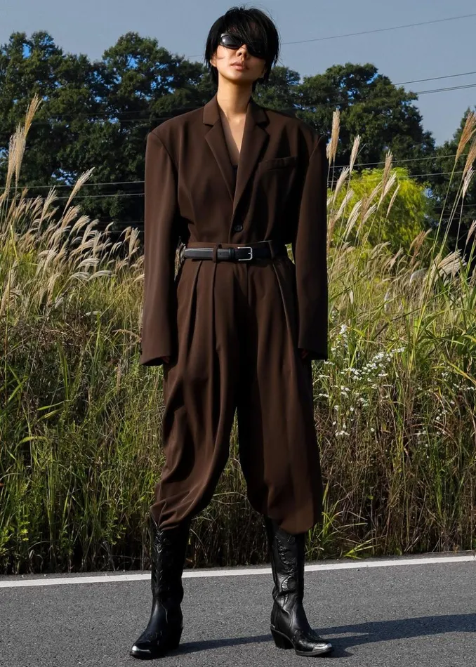 Women The Frankie Shop Outerwear Tansy Oversized Blazer Chocolate