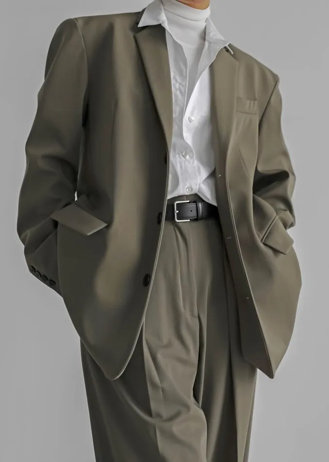 Women The Frankie Shop Outerwear Tansy Oversized Blazer Olive