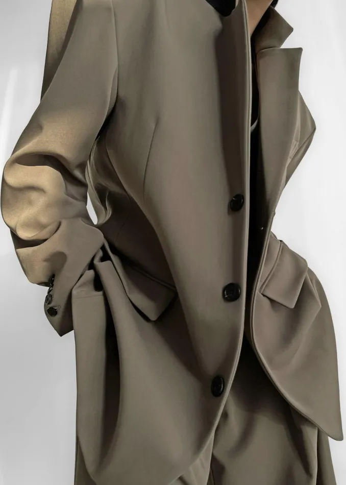 Women The Frankie Shop Outerwear Tansy Oversized Blazer Olive