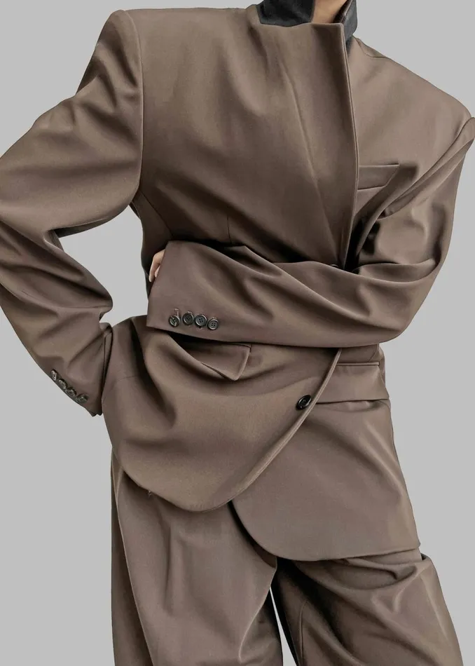 Women The Frankie Shop Outerwear Tansy Oversized Blazer Olive