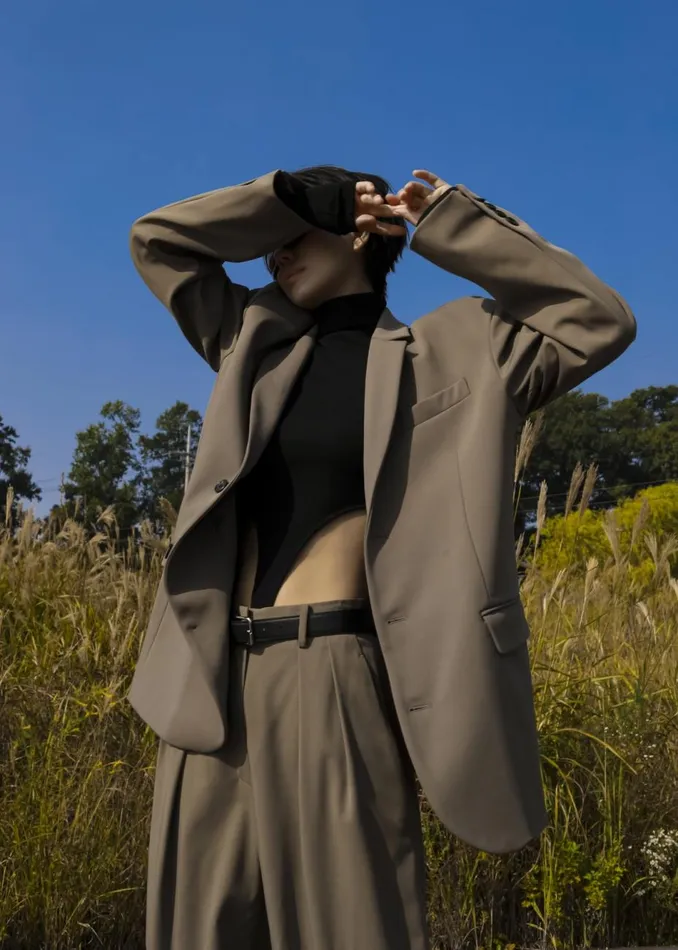 Women The Frankie Shop Outerwear Tansy Oversized Blazer Olive