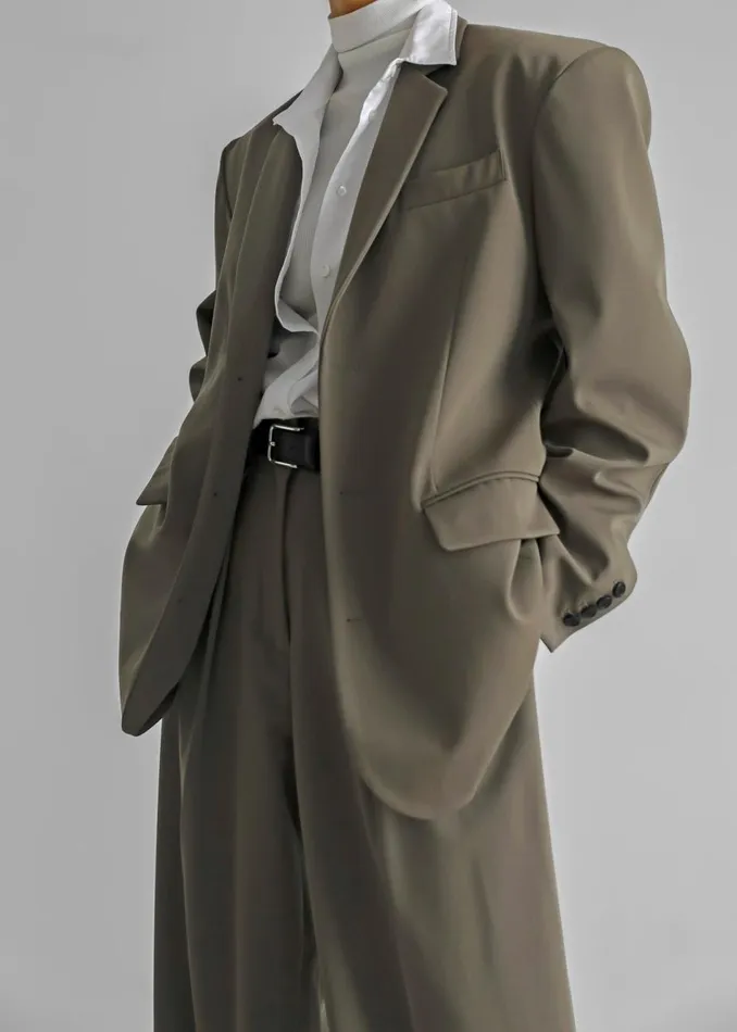 Women The Frankie Shop Outerwear Tansy Oversized Blazer Olive
