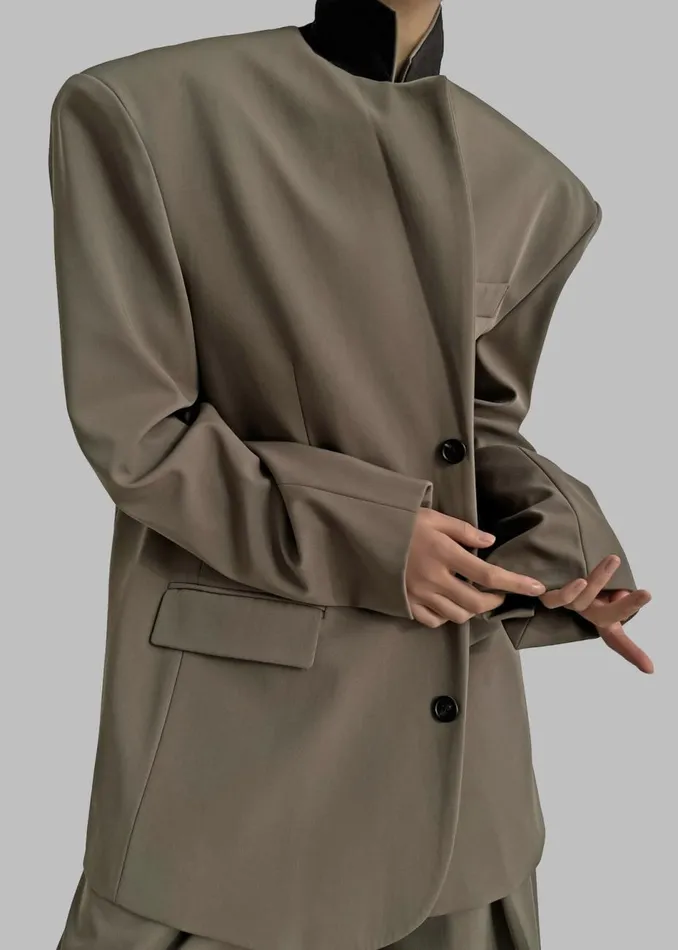 Women The Frankie Shop Outerwear Tansy Oversized Blazer Olive