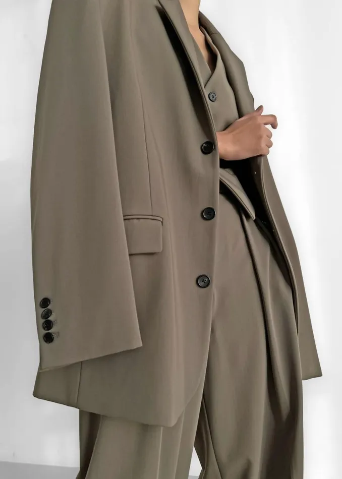 Women The Frankie Shop Outerwear Tansy Oversized Blazer Olive