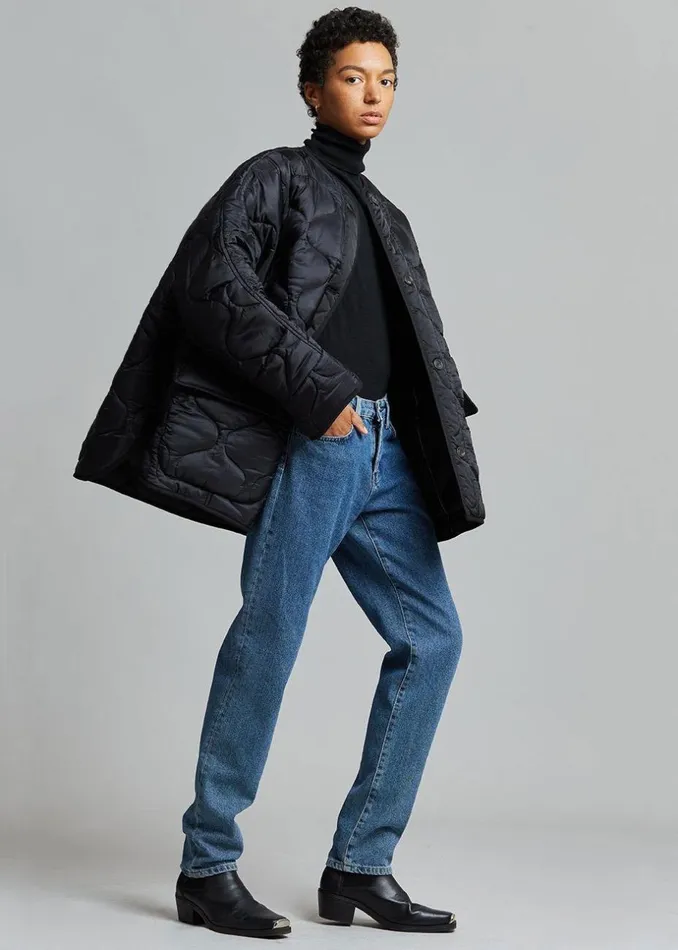 Women The Frankie Shop Outerwear Teddy Quilted Jacket Black