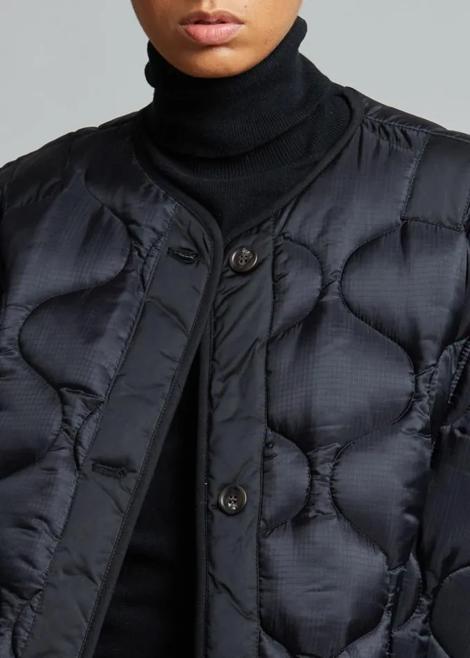 Women The Frankie Shop Outerwear Teddy Quilted Jacket Black
