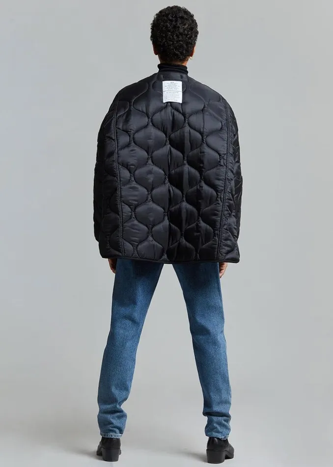 Women The Frankie Shop Outerwear Teddy Quilted Jacket Black