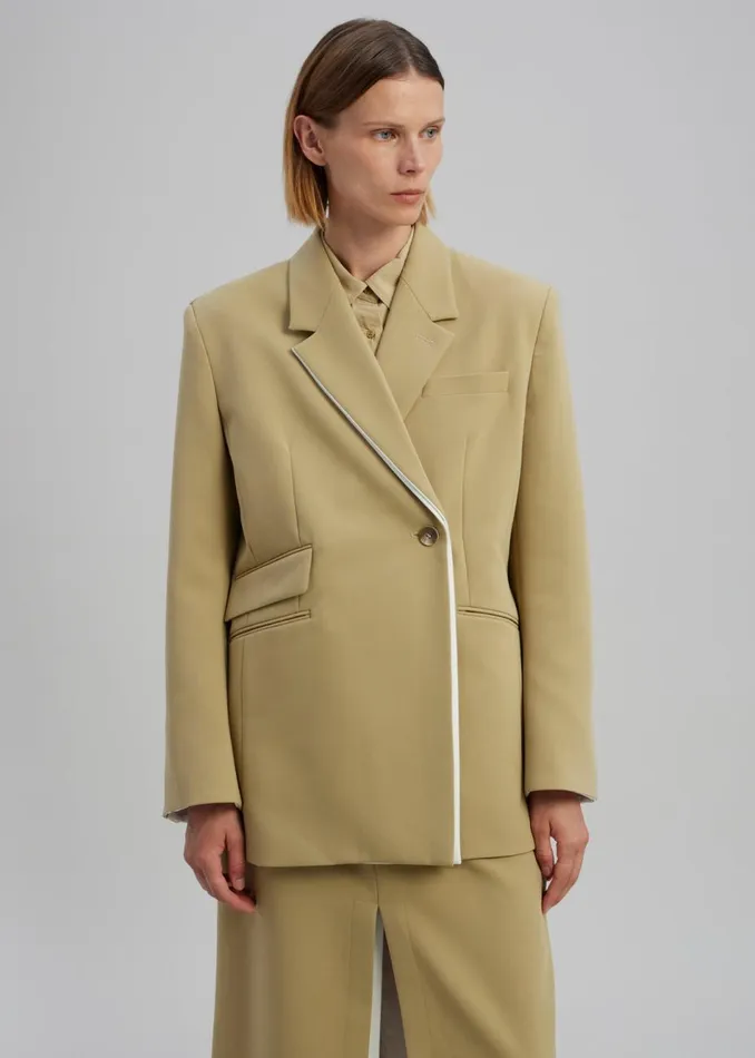 Women The Frankie Shop Outerwear Telli Layered Blazer Khaki