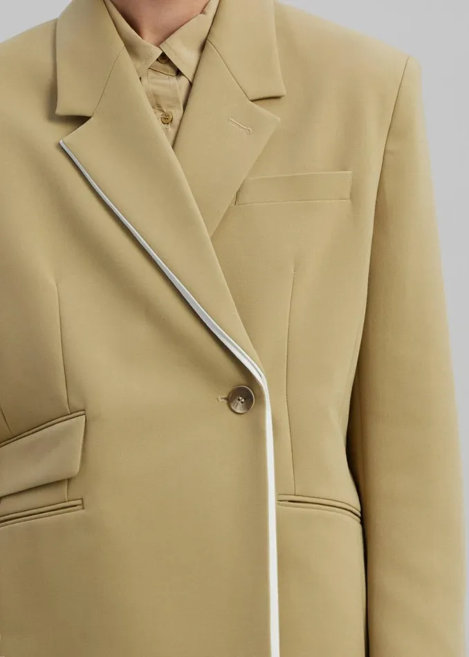 Women The Frankie Shop Outerwear Telli Layered Blazer Khaki