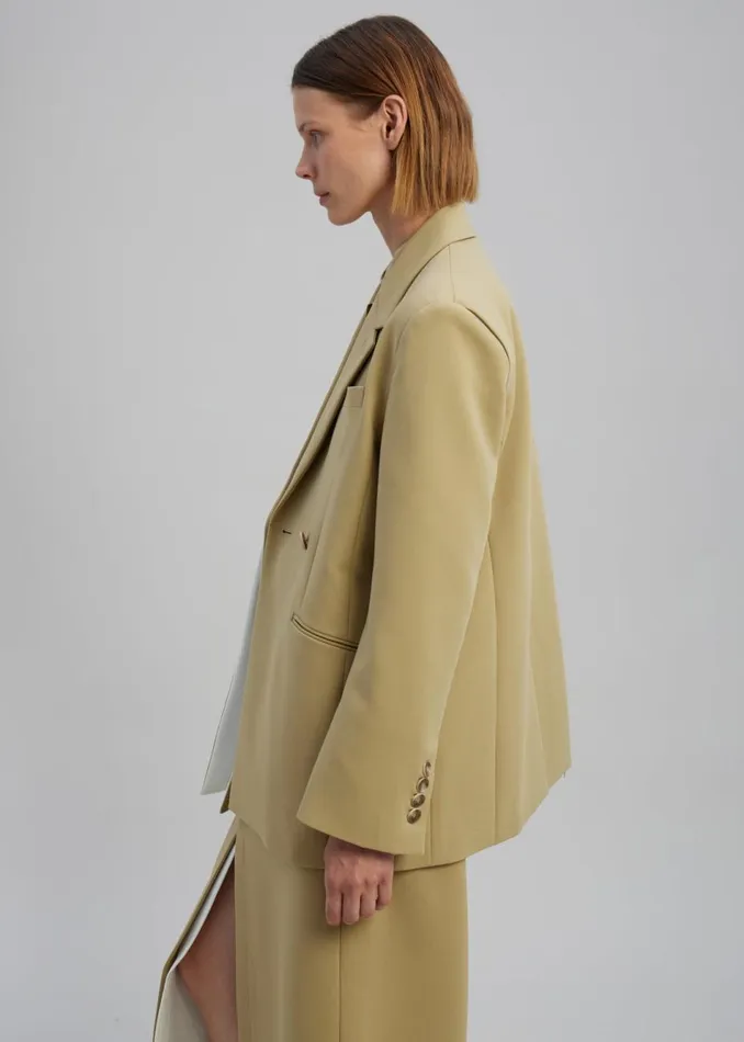 Women The Frankie Shop Outerwear Telli Layered Blazer Khaki