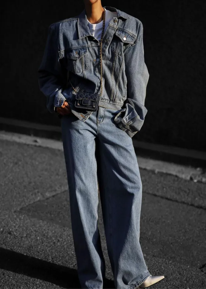 Women The Frankie Shop Outerwear Timothee Padded Denim Jacket Light Wash