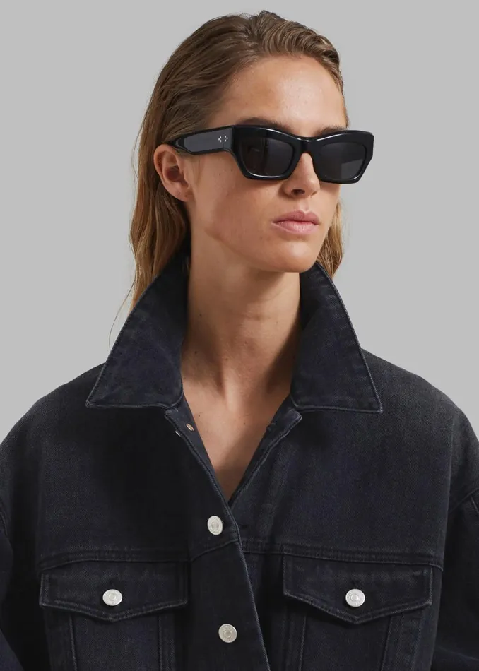 Women The Frankie Shop Outerwear William Denim Jacket Black Wash